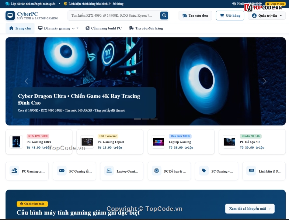 website bán máy tính,bán website,web máy tính
